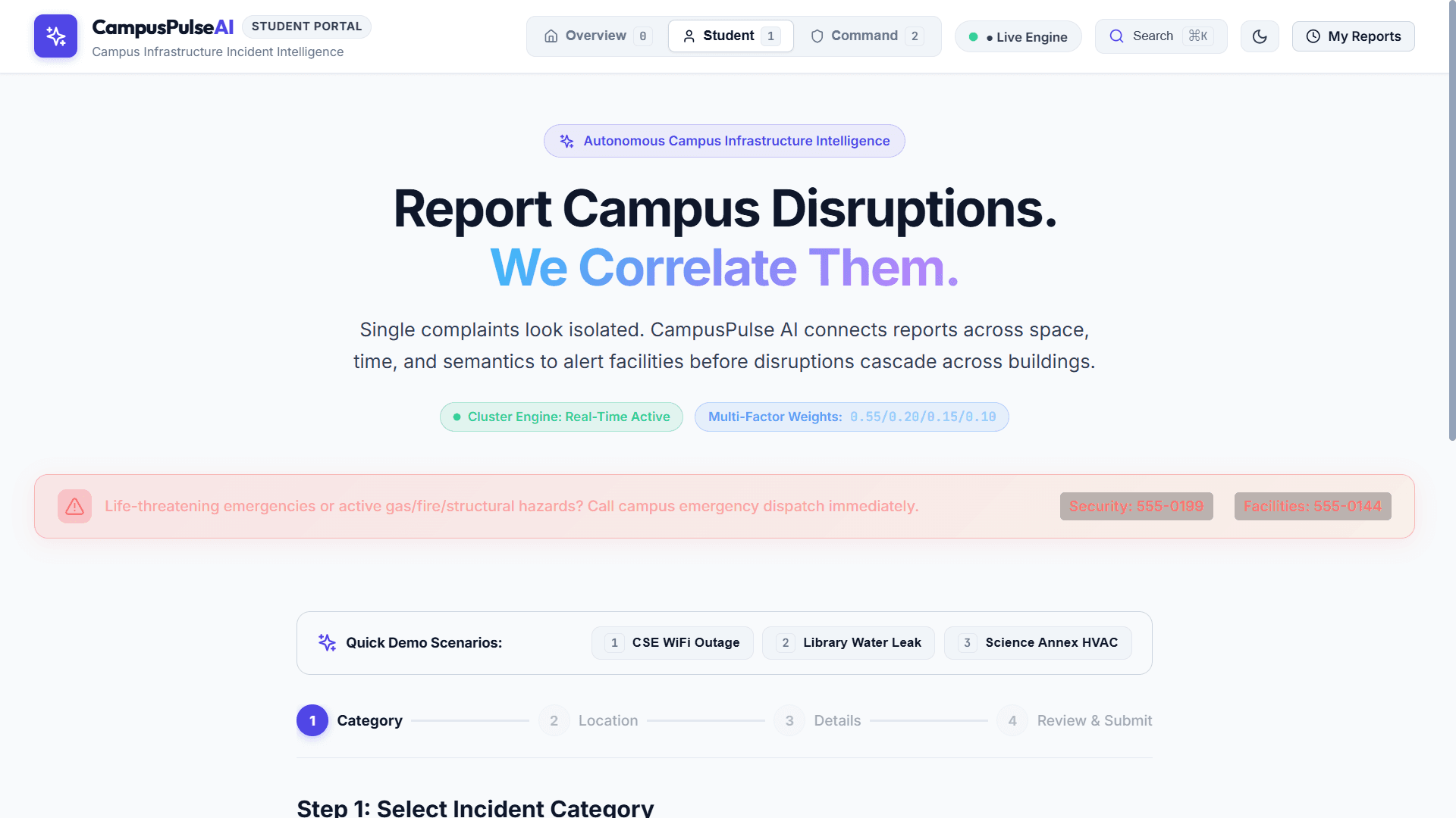 Student Incident Reporting Portal