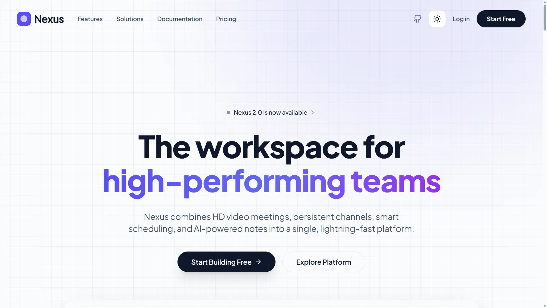 Nexus Collaboration Dashboard